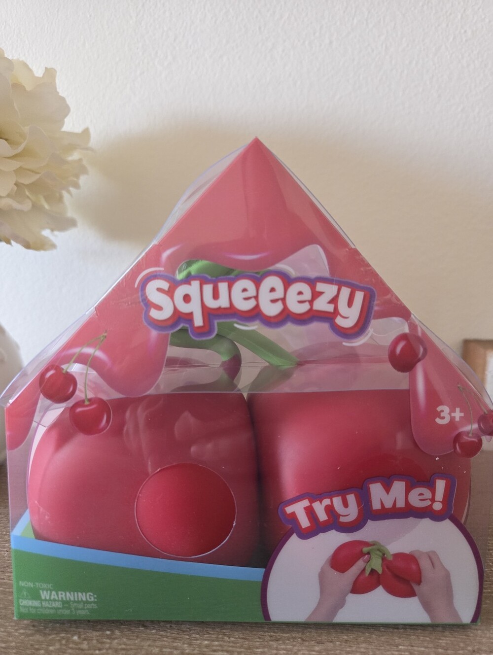Rare Squeeezy Brand : Red Cherry Squishy Toy - Price is Firm